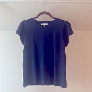 Anthropologie Eri + Ali Blue Short Sleeve Shirt